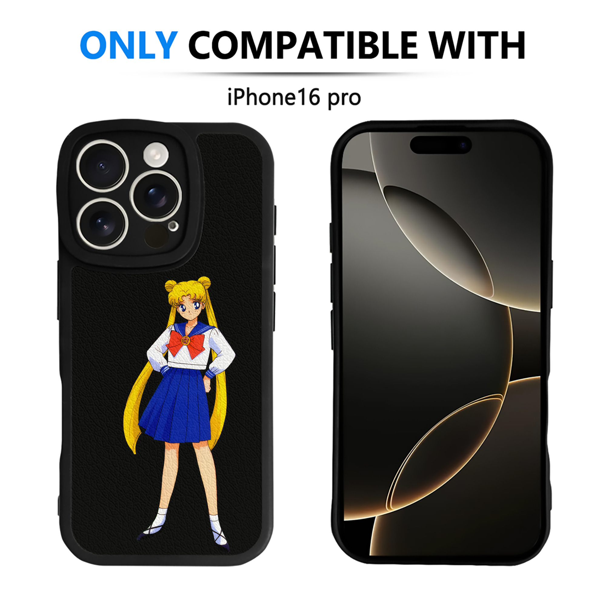 （画像用） 美少女戦士セーラームーン 愛野 美奈子 あいの みなこ Sailor Moon Aino Minako 【iPhone 16シリーズ対応】シリコンスマホケース（レザー調） 材質：シリコン